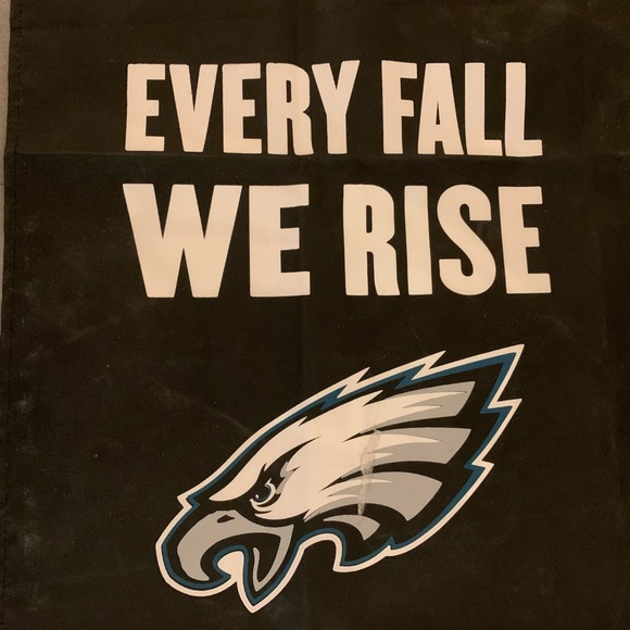 NFL EAGLES VTG Season Ticket Member FLAG BANNER “Every Fall We Rise “ 22" X 14” - Picture 7 of 13